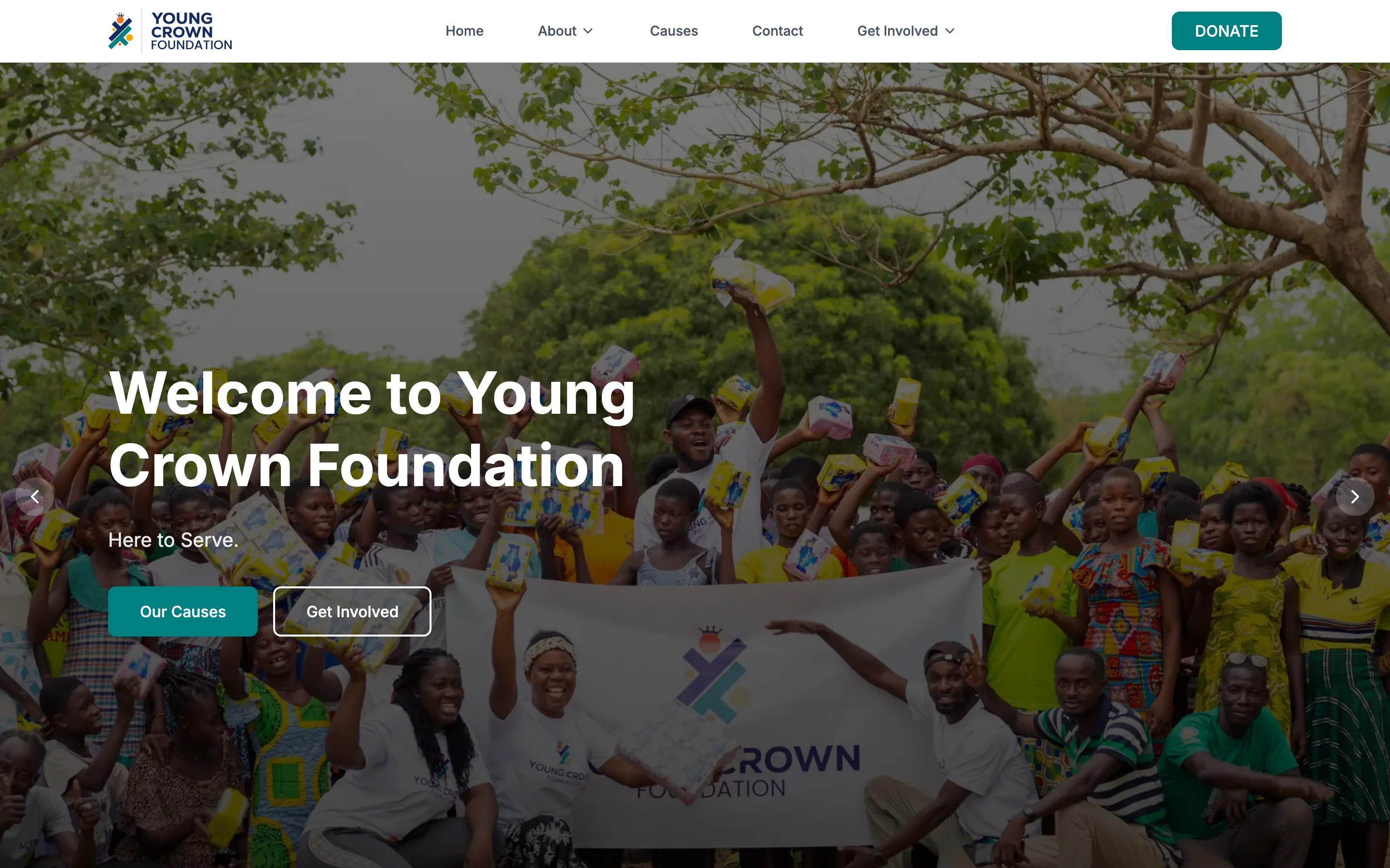 Young Crown Foundation — website